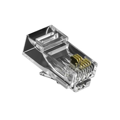 Collegatore Ethernet RJ45 premium placcato oro con coda protetta e fluke omologato per reti CAT6/CAT7