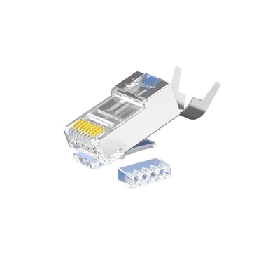 Collegamenti industriali in vrazzo CAT6 RJ45 - alloggiamento trasparente, placcato in oro da 50 micron
