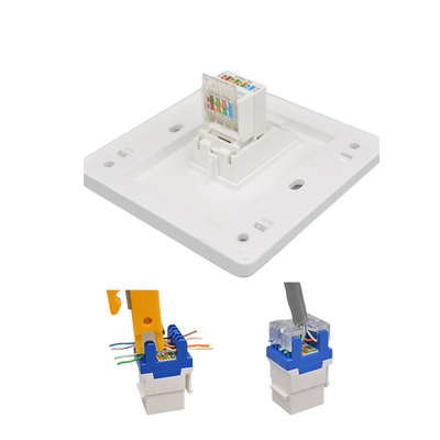110-240V CAT5 CAT6 CAT7 Sottili multifunzione Interruttore a parete Bianco/Nero