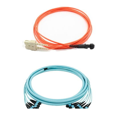 MPO MTP Fibra ottica Trunk Patch Cord 40G 100G Data Center pronto con 12 fibre in un connettore per cablaggio ad alta densità