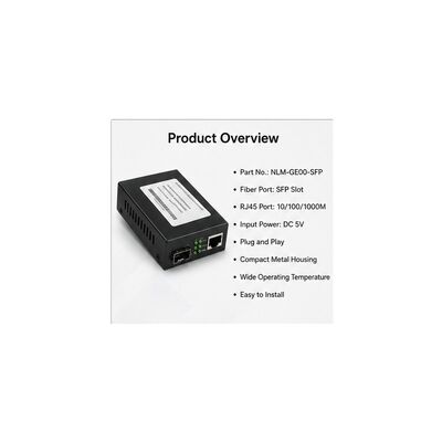NL-DCMC-10 Duplex SC SFP Media Converter with Link Pass-Through and Far-End Fault Detection for 10/100/1000Mbps Auto-Negotiation