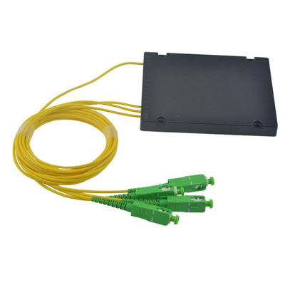 Splitter ottico in fibra ABS Box con connettore SC per networking FTTH 1x4 tipo PLC