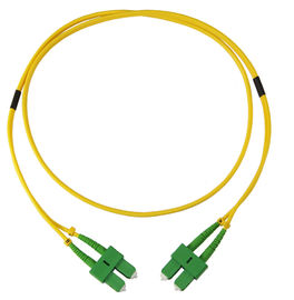 Puntale duplex del polacco del connettore APC di verde dello Sc del cavo di toppa del cavo a fibre ottiche di conteggio