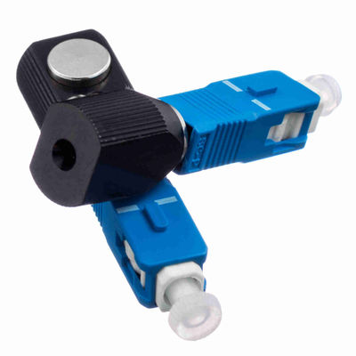 Blue Round SC Bare Fiber Optic Adapter Uni-Mode UPC Polishing per reti FTTH FTTB FTTX