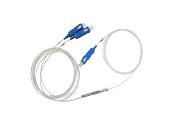 Splitter ottico PLC Mini Tipo 1x2 con tubo in acciaio inossidabile per applicazioni in modalità singola