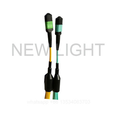 I 12 e 24 centri MPO alla fibra duplex del cavo dello sblocco di 4 LC scrivono il multi colore