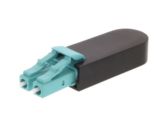 Aqua Duplex LC Fiber Optic Loopback OM3-300 Multimode 50/125um per il test delle reti FTTH