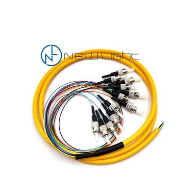1m LSZH 12 Fibre Monomodale Cavo Pigtail in Fibra Ottica con Connettore FC UPC/APC
